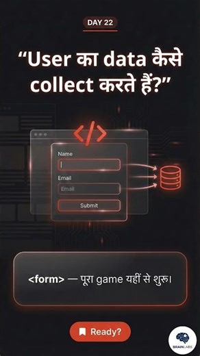 HTML Forms intro 📝 User data ka base | HTML Series | Brainlabs Learning | #shorts
