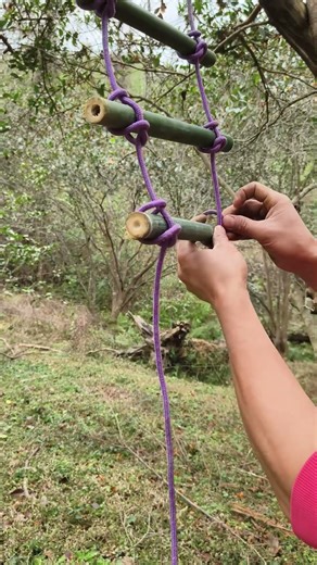 Do you know the super practical outdoor rope ladder technique