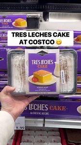 😋 Tres Leches Cake at Costco! An authentically rich & soupy sponge cake soaked in three milks...it tastes INCREDIBLE! 😍 Plus it has a delicious whipped cream and cinnamon powder topping! Get 32oz for just $9.99! #costco #tresleches #dessertlovers | Costco Buys