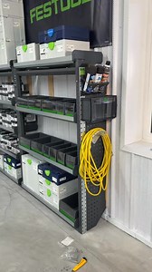 Adding some Bott Smartvan USA perfo panel attachments to the side of the first wall sections. They have a huge selection of all kinds of attachments for organizing pretty much anything you can imagine. I’ll be putting a bunch of this perfo panels to the back side of the upper shelving sections of the big wood tool benches I made and above some of the other wall sections and add a whole bunch of more of the perfo attachments which help me get every last tool, accessory and attachment organized an