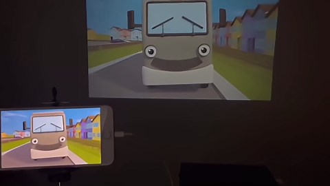 Portable Wall Projector, Mini Projector for Bedroom with Remote LED, Phone Projector 1080P HD, Projector for Living Room Bedroom HDMI/USB/AV/Memory Card