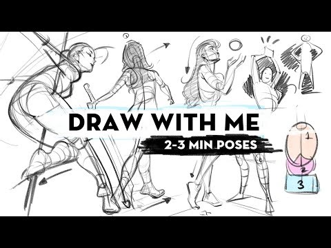 Get Back to Drawing | Guided Figure Drawing (2–3 Min Timed Poses) 💪💪💪