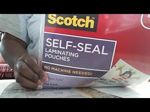 Self- seal laminating pouches- Machine not needed