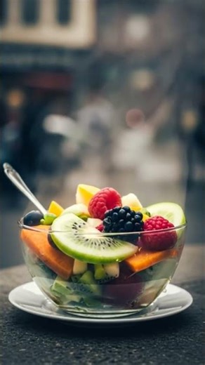 Futuristic Alien Fruit Salad #DreamScreenAI #food