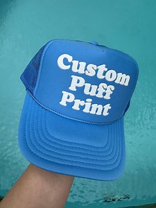 Custom Puff Print Trucker Hat, Personalized Foam Hats, 3D Print Mesh Back Baseball Caps - Etsy