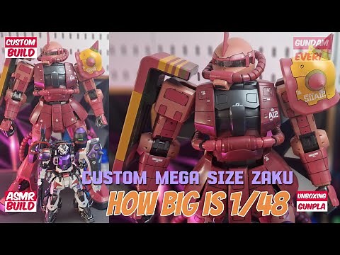 Ultimate ASMR Gunpla Build: Customized 1/48 Mega Size Zaku – Epic Detailing & Assembly!