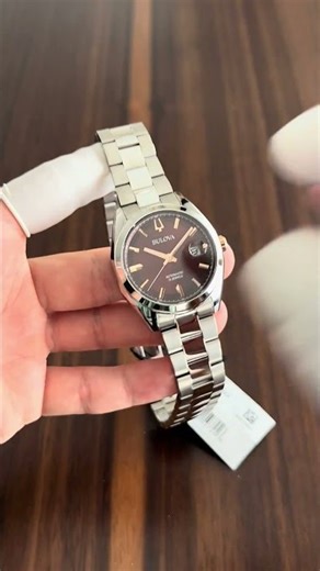 Bulova Surveyor Burgundy Dial Automatic 39mm Wrist Watch Ref. 98B422 #orient #watch