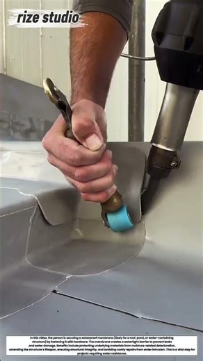 "Installing Waterproof Membrane – Sealing Surface for Protection!"