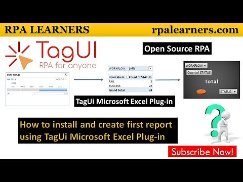 How to install and create first report using TagUi Microsoft Excel plugin | Open Source RPA