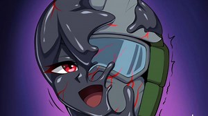 执行任务的男特工被黑色史莱姆娘完全融合为一体了