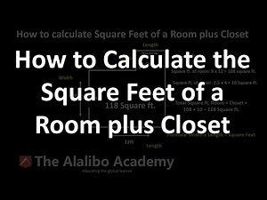 How to Calculate Square Feet of a Room Plus Closet | Math | The Alalibo Academy.