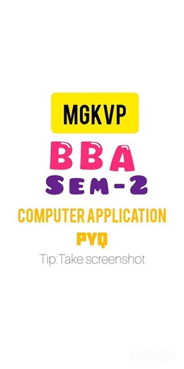 BBA 2nd semester Computer application pyqs #bba#pyq#computer#latest