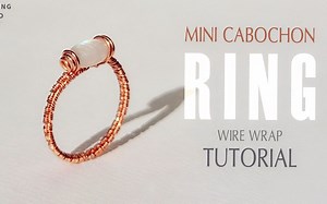 绕线教程-天然石绕线戒指（材料尺寸见简介）