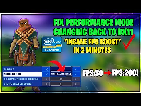 *NEW* How To Fix Performance Mode Changing Back to DX11, Fortnite Insane FPS Boost