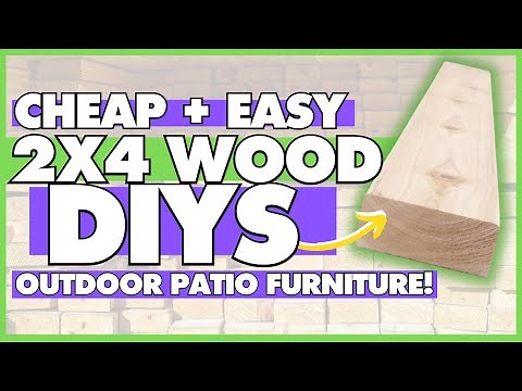 Grab some cheap 2x4 lumber and make these EASY Wood DIYs! ✨ PLUS DIY 2x4 Patio Furniture