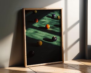 Billiards Wall Art, Pool Table Game Room Poster, Sports Decor - Etsy UK