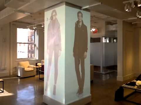 How to project images on the wall rent bright projector in New York 90 degree projection Coorpora