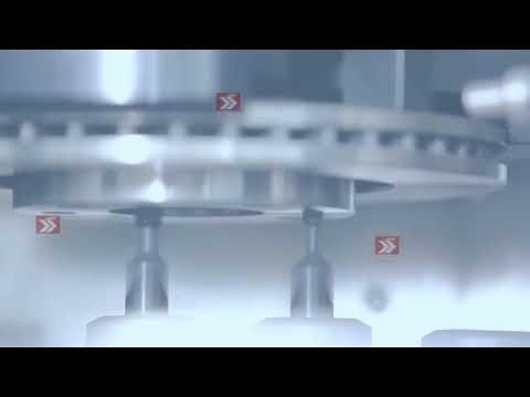 DDC350 How an Automated Inverted Type Lathe Works for Brake disc.