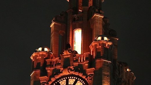Batman spotted on top of Liverpool's Royal Liver Building