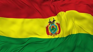 Download Bolivia Flag Seamless Looping Background, Looped Bump Texture Cloth Waving Slow Motion, 3D Rendering for free