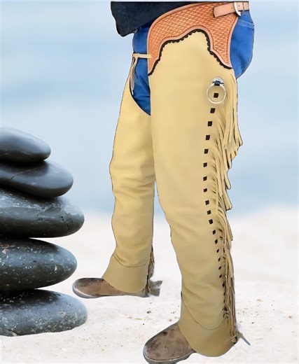 Handmade Leather Western Chaps, Suede Fringe, Customizable Fit - Etsy Australia