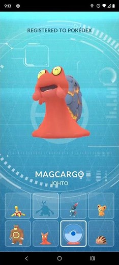 Pokemon. GO: Slugma evolution