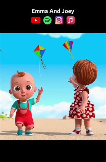 Kite Flying in the Watermelon Field | Emma And Joey #KidsSongs #NurseryRhymes