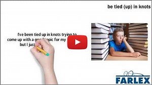be tied (up) in knots