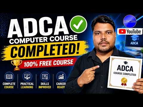ADCA Computer Course Completed 🎓 | 100% Free Full Course (Hindi) | UPCISS