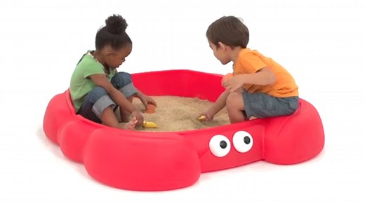 Step2 Crabbie Sandbox, Kids Sand Activity Sensory Play Pit, Summer Outdoor Toys, Lid Included, For Toddlers 1+ Years Old