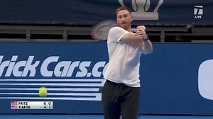 Charlotte Invitational: Gordon Hayward shows off forehand strokes against Frances Tiafoe | Tennis.com