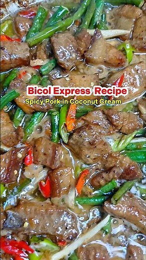 Bicol Express Recipe | Gintaang Sitaw with pork Pinoy Ulam Budget Meal