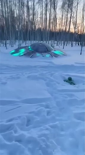 This Shouldn't Exist In The Snow #alien #ufo #found