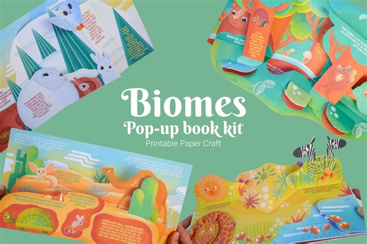 DIY Biomes Pop-up Book Kit: Geography Paper Craft (digital Download) - Etsy