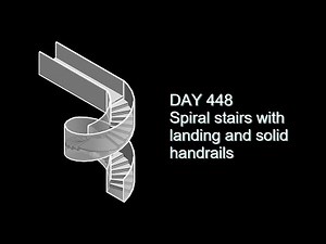Everyday Revit (Day 448) - Spiral Stairs with landing and solid handrail