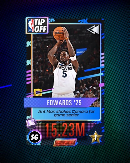 🐜💨 Ant-Man left Camara in the dust with the shake-and-seal to secure the win and an exclusive Moments card! Collect the Team Merch item and climb the Tip-Off HYPE track to relive it! | NBA2K Mobile