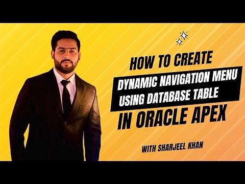 Create "Dynamic Navigation Menu" Using DB Table in Oracle Apex