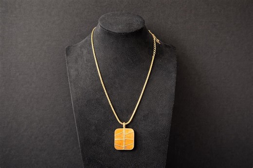 Vintage Signed Monet Gold Tone Leaf Necklace, Amber Color, Mid Century Snake Chain - Etsy Canada
