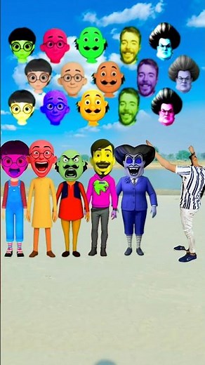 Scary Teacher 3D, Dancing Motu, Patlu, Dancing Tani, Mr.Beast &Me Correct Head Matching #shorts