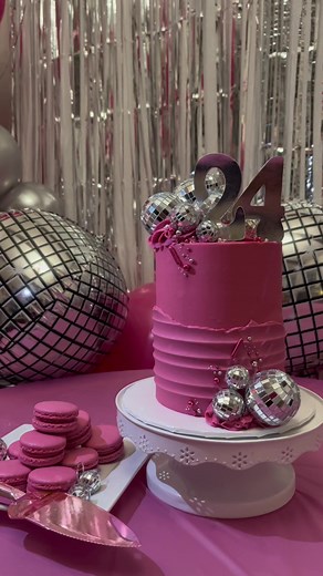 Pink Disco Themed 24th Birthday Party Inspiration