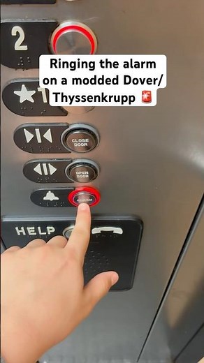Ringing the alarm on a modded Dover/Thyssenkrupp 🚨 #elevator #dover #thyssenkrupp #loud
