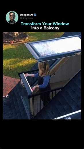 AI. Tech. The next evolution. on Instagram: "Cabrio balconies are redefining how small spaces work.�What looks like a standard roof window can unfold into a compact balcony in seconds, adding light, airflow, and outdoor access without structural expansion. Originally designed for lofts and upper floors, these systems combine architectural engineering with everyday usability. When closed, they sit flush with the roofline. When opened, they create functional outdoor space that can increase both co
