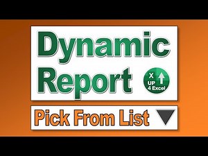 Create a Dynamic Excel Drop Down List Report