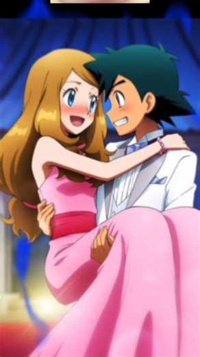 ash x Serena anime love images AMV