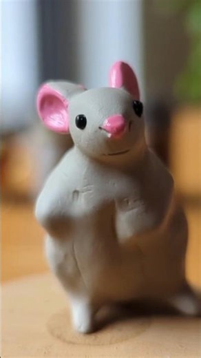🐭 Tiny Mouse Sculpture | Mini Clay Art Magic #clayart #mousescuplture #claysculpture #viral