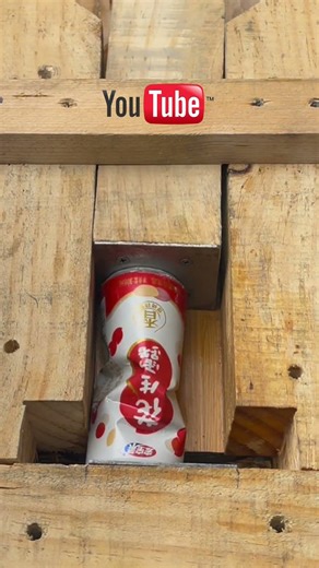 Crushing cans for recycling~~