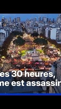 Thousands of people are protesting against violence against women in Argentina.