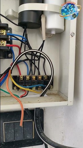 Submersible pump Wiring with Running & Starting Capacitor(R-Y-B)