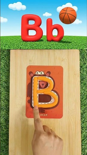 Letter B with Playdoh | B is for Ball - Learn ABC #cocomelon #toddlerlearning #shorts