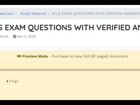 ATLS Exam Questions (2026) ✅ VERIFIED Answers PDF | PASS FAST 🔥